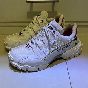 Valentino Garavani White and Red Men's Sneakers